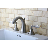 Century Two-Handle 3-Hole Deck Mount Widespread Bathroom Faucet with Brass Pop-Up
