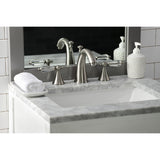Wilshire Two-Handle 3-Hole Deck Mount Widespread Bathroom Faucet with Brass Pop-Up Drain