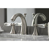 Wilshire Two-Handle 3-Hole Deck Mount Widespread Bathroom Faucet with Brass Pop-Up Drain
