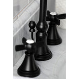 Millennium Two-Handle 3-Hole Deck Mount Widespread Bathroom Faucet with Brass Pop-Up