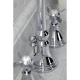 Essex Two-Handle 3-Hole Deck Mount Widespread Bathroom Faucet with Brass Pop-Up