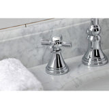 Millennium Two-Handle 3-Hole Deck Mount Widespread Bathroom Faucet with Brass Pop-Up