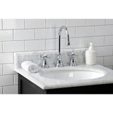 Millennium Two-Handle 3-Hole Deck Mount Widespread Bathroom Faucet with Brass Pop-Up