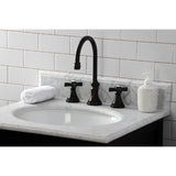 Millennium Two-Handle 3-Hole Deck Mount Widespread Bathroom Faucet with Brass Pop-Up