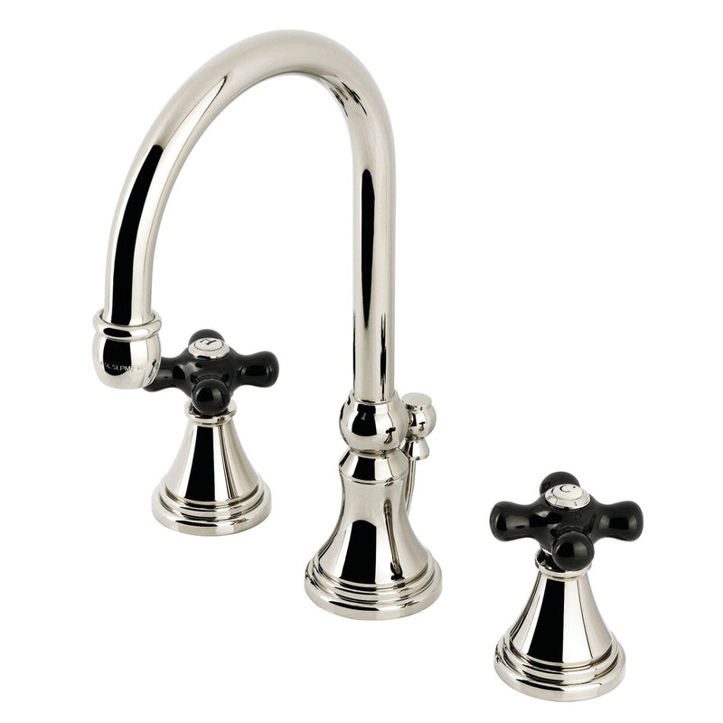 Duchess Two-Handle 3-Hole Deck Mount Widespread Bathroom Faucet with Brass Pop-Up Drain