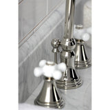 Governor Two-Handle 3-Hole Deck Mount Widespread Bathroom Faucet with Brass Pop-Up