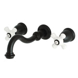 Restoration Two-Handle 3-Hole Wall Mount Tub Faucet