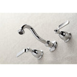 Whitaker Two-Handle 3-Hole Wall Mount Tub Faucet