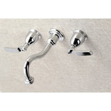 Whitaker Two-Handle 3-Hole Wall Mount Tub Faucet
