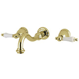 Restoration Two-Handle 3-Hole Wall Mount Tub Faucet