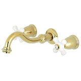 Restoration Two-Handle 3-Hole Wall Mount Tub Faucet
