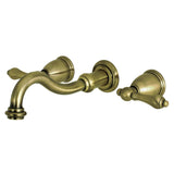 Restoration Two-Handle 3-Hole Wall Mount Tub Faucet