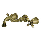 Restoration Two-Handle 3-Hole Wall Mount Tub Faucet