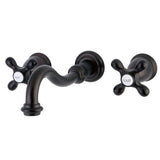 Restoration Two-Handle 3-Hole Wall Mount Tub Faucet