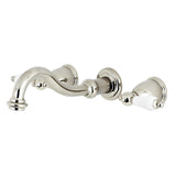 Restoration Two-Handle 3-Hole Wall Mount Tub Faucet