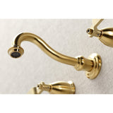 Whitaker Two-Handle 3-Hole Wall Mount Tub Faucet
