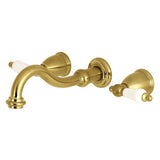 Restoration Two-Handle 3-Hole Wall Mount Tub Faucet