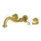 Restoration Two-Handle 3-Hole Wall Mount Tub Faucet