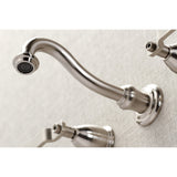 Whitaker Two-Handle 3-Hole Wall Mount Tub Faucet