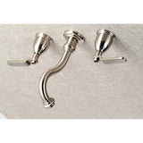 Whitaker Two-Handle 3-Hole Wall Mount Tub Faucet