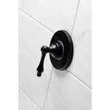 Single-Handle Three-Way Diverter Valve with Round Trim Kit