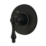 Single-Handle Three-Way Diverter Valve with Round Trim Kit