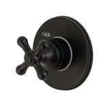 Single-Handle Three-Way Diverter Valve with Round Trim Kit