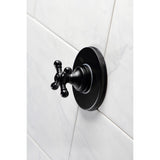 Single-Handle Three-Way Diverter Valve with Round Trim Kit