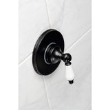 Single-Handle Three-Way Diverter Valve with Round Trim Kit