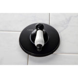 Single-Handle Three-Way Diverter Valve with Round Trim Kit