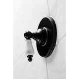 Single-Handle Three-Way Diverter Valve with Round Trim Kit