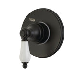 Single-Handle Three-Way Diverter Valve with Round Trim Kit