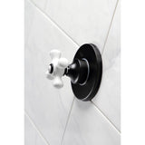 Single-Handle Three-Way Diverter Valve with Round Trim Kit