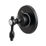 Tudor Single-Handle Three-Way Diverter Valve with Round Trim Kit