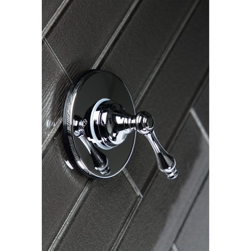 Single-Handle Three-Way Diverter Valve with Round Trim Kit