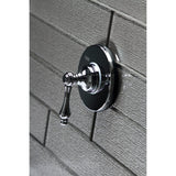 Single-Handle Three-Way Diverter Valve with Round Trim Kit