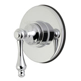 Single-Handle Three-Way Diverter Valve with Round Trim Kit