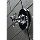 Single-Handle Three-Way Diverter Valve with Round Trim Kit