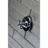 Single-Handle Three-Way Diverter Valve with Round Trim Kit