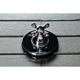 Single-Handle Three-Way Diverter Valve with Round Trim Kit