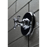Single-Handle Three-Way Diverter Valve with Round Trim Kit