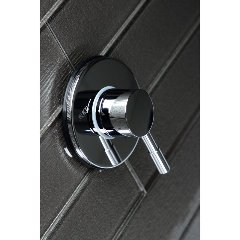 Concord Single-Handle Three-Way Diverter Valve with Round Trim Kit