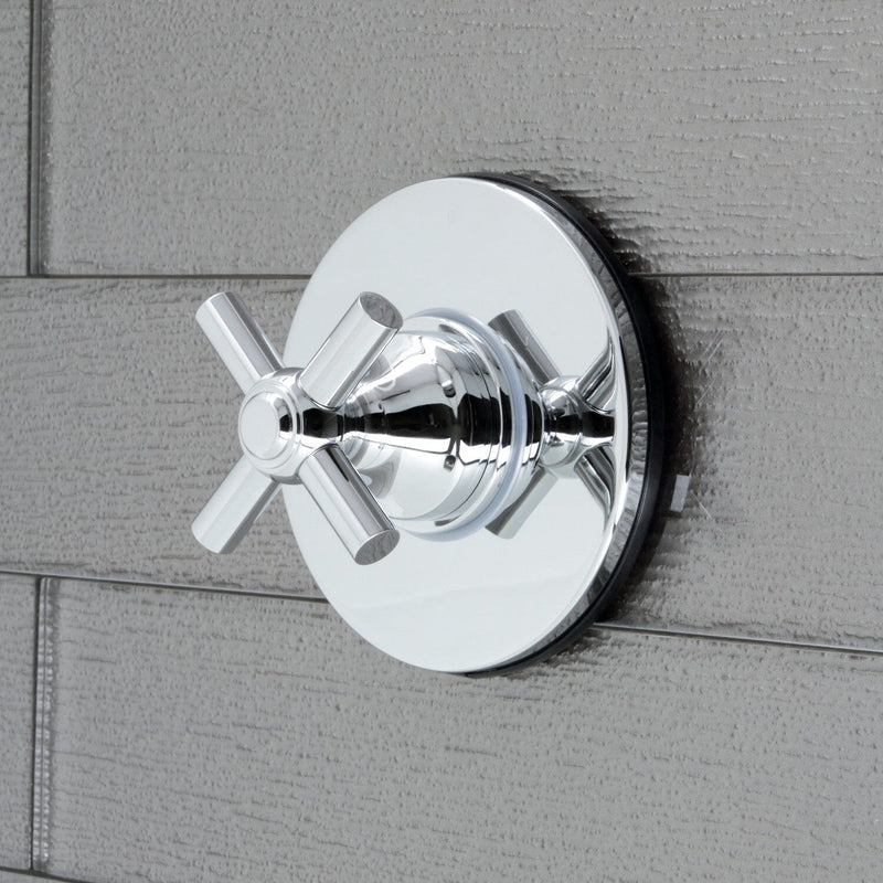 Elinvar Single-Handle Three-Way Diverter Valve with Round Trim Kit