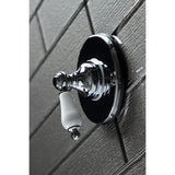 Single-Handle Three-Way Diverter Valve with Round Trim Kit