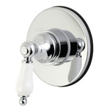 Single-Handle Three-Way Diverter Valve with Round Trim Kit