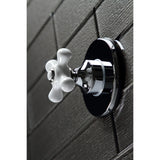 Single-Handle Three-Way Diverter Valve with Round Trim Kit