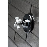 Single-Handle Three-Way Diverter Valve with Round Trim Kit