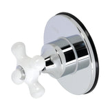 Single-Handle Three-Way Diverter Valve with Round Trim Kit
