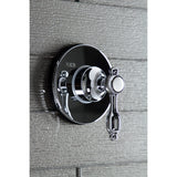 Tudor Single-Handle Three-Way Diverter Valve with Round Trim Kit