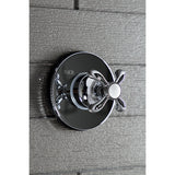 Single-Handle Three-Way Diverter Valve with Round Trim Kit